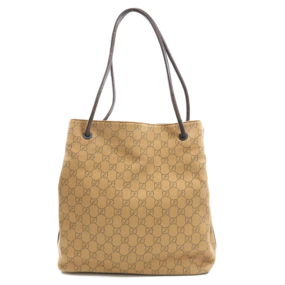Gucci brown bag canvas GG tote monogram Canvas leather Brown